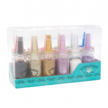 Set 12 Decoratiuni Unghii, Global Fashion, Sclipici, Rainbow