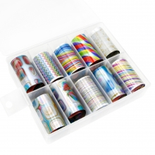 Folie de Transfer, Abstractie Holografic, Set 10 buc