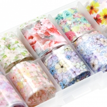 Folie de Transfer cu Flori, Set 10 buc