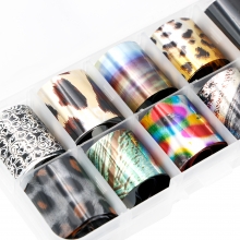Folie de Transfer cu Print de Animale, Set 10 buc