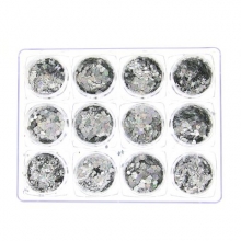 Decor Unghii, Paiete Mix, Set, Silver