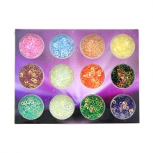 Decor Unghii, Paiete, Set 12 Culori 3746