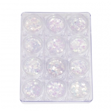 Decor Unghii, Paiete Hexagon, Set 12 buc, Mix