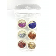 Decor Unghii, Paiete Litere, Set 6 Culori