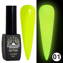 Oja Semipermanenta Luminous Fosforescenta 8 ml, 01
