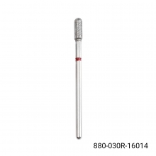 Bit (Cap) Freza Unghii pentru Cuticula, Cilindru, Briu Rosu 880-030R