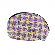 Gentute Cosmetice cu Imprimeu Carouri set 3 buc - Violet