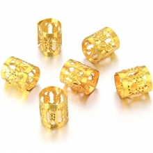 Accesorii pentru Codite Afro, Box Braids, Set 50 Bucati Gold Ring