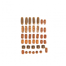 Accesorii pentru Codite Afro - Lemn - 40 buc