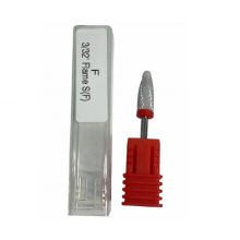 Bit (Cap) Freza Unghii Ceramica - Briu Rosu - F 3/32 Flame S(F)