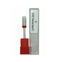 Bit (Cap) Freza Unghii Ceramica - Briu Rosu - F 3/32 Barrel Ball (F)
