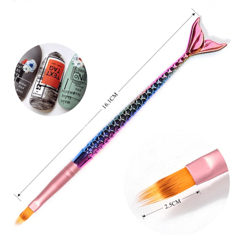 Pensula Pictura Unghii Ombre Maner Sirena Rainbow