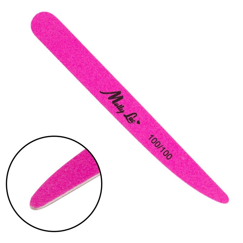 Pila Unghii slim Molly Lac 100/100 - Neon Pink