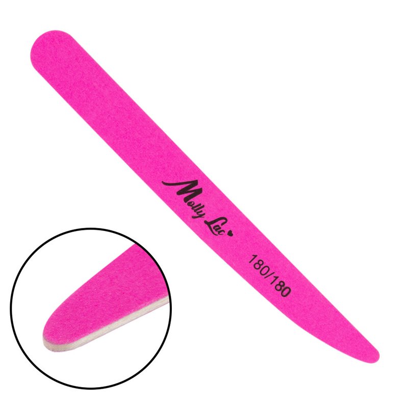 Pila Unghii slim Molly Lac 180/180 - Neon Pink