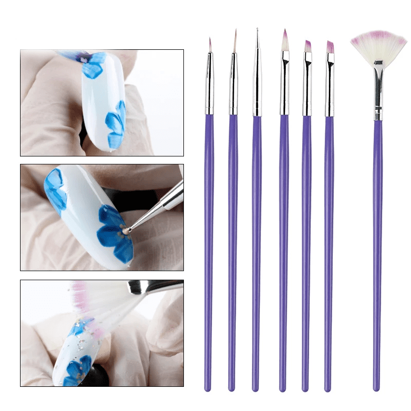 Set 7 Pensule Unghii Purple