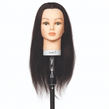 Cap Manechin Sibel FANNY 60cm - pentru Competitii - Par Natural Uman 100%  Implant Natural Medium 200-230 par/cm2