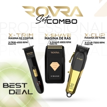 Set Combo - Rovra - Masina de tuns X-CLIP + Masina de contur X-TRIM + Masina de ras X-SHAVE