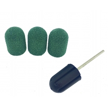 Set Suport si Smirghel Rezerva Freza Electrica Unghii 16 x 25 mm , Granulatie, 80, 3 buc - Verde
