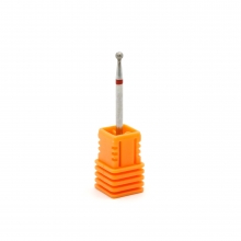 Bit / Cap Freza Unghii Diamant, Sfera, Rosu, 001/025R