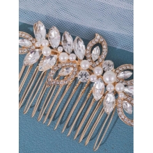 Accesoriu Par Mireasa Stil Pieptene Pearl Decor Glamorous