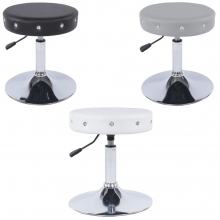 Scaun Taburet Safir Crystal din Piele Ecologica, Reglabil pe Inaltime