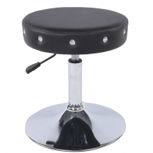 Scaun Taburet Safir Crystal din Piele Ecologica, Reglabil pe Inaltime