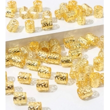 Accesorii pentru Codite Impletite Afro Aurii, Box Braids, Set 60