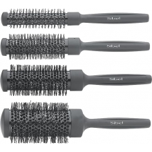 Set 4 Perii Rotunde Ceramice Thermic Black Sibel