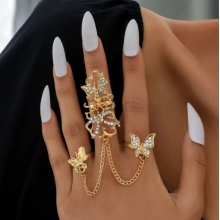 Inel pentru Poze Gold Butterfly