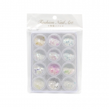 Decor Unghii Forma Hexagon, set 12 buc