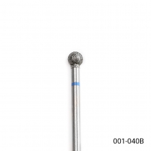 Bit (Cap) Freza Unghii Diamantat pentru Cuticule, Bila, Mare, Crestatura Albastra 001-040B