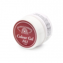 Gel Color Unghii, Vopsea de Arta Global Fashion, Seria Rose Red F61, 5g