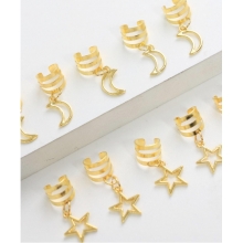 Accesorii Codite Impletite Luna si Stele, Box Braids, Set 10
