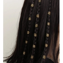 Accesorii Codite Impletite Aurii Bohemian Hippie, Box Braids, Set 40