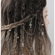 Accesorii pentru Codite Afro, Box Braids, Set 13 Bucati Silver