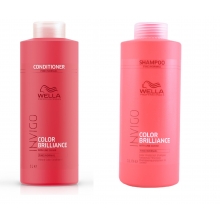 Sampon Profesional Wella Pachet Invigo Color Brilliance + Balsam Par Fin 1000 ml