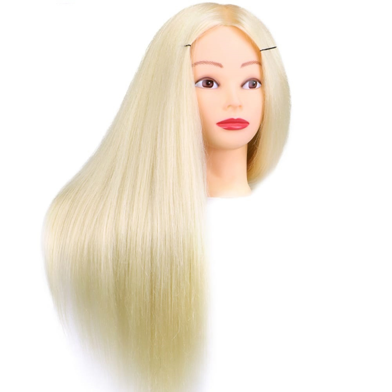 Cap de Papusa pentru Coafat - Par Blond 50% Natural, 55 cm CPB50N-ORJ - 1