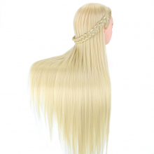 Cap de Papusa pentru Coafat - Par Blond 50% Natural, 55 cm CPB50N-ORJ - 3