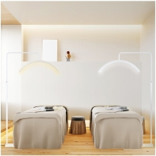 Lampa Led Semiluna cu Picior Fix, Reglarea Intesitatii si Suport pentru Telefon, 23 Inch