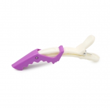 Clipsuri pentru Par din Plastic, Set 5, Alb cu Violet