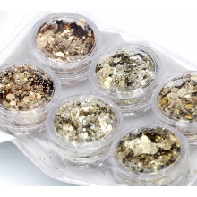Paiete pentru Unghii Hexagon Gold, Set 6