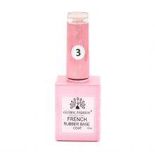 Rubber Base Coat French, Global Fashion, 15 ml, 03 Nude