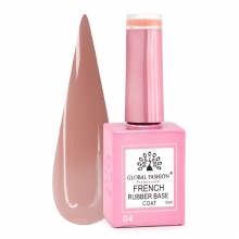 Rubber Base Coat French, Global Fashion, 15 ml, Nude 04