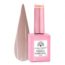 Rubber Base Coat French, Global Fashion, 15 ml, 07 Nude