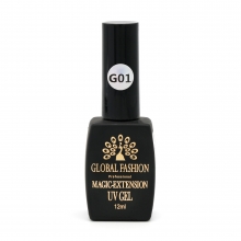 Gel Constructie Unghii cu Sclipici Magic Extension 12 ml, Alb G01