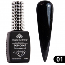 Top Coat Galaxy, Global Fashion, fara Strat Lipicios, 12 ml 01, Transparent