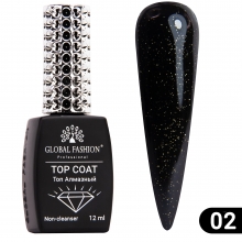 Top coat pentru Unghii, fara Strat Lipicios, 12 ml, Galaxy, Transparent 02