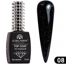 Top Coat Galaxy, Global Fashion, 12 ml, 08, Transparent
