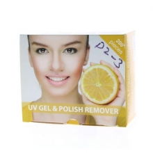 Set 200 Folii de Aluminiu Indepartare Oja, Global Fashion, Galben