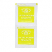 Set 200 Folii de Aluminiu Indepartare Oja, Global Fashion, Galben